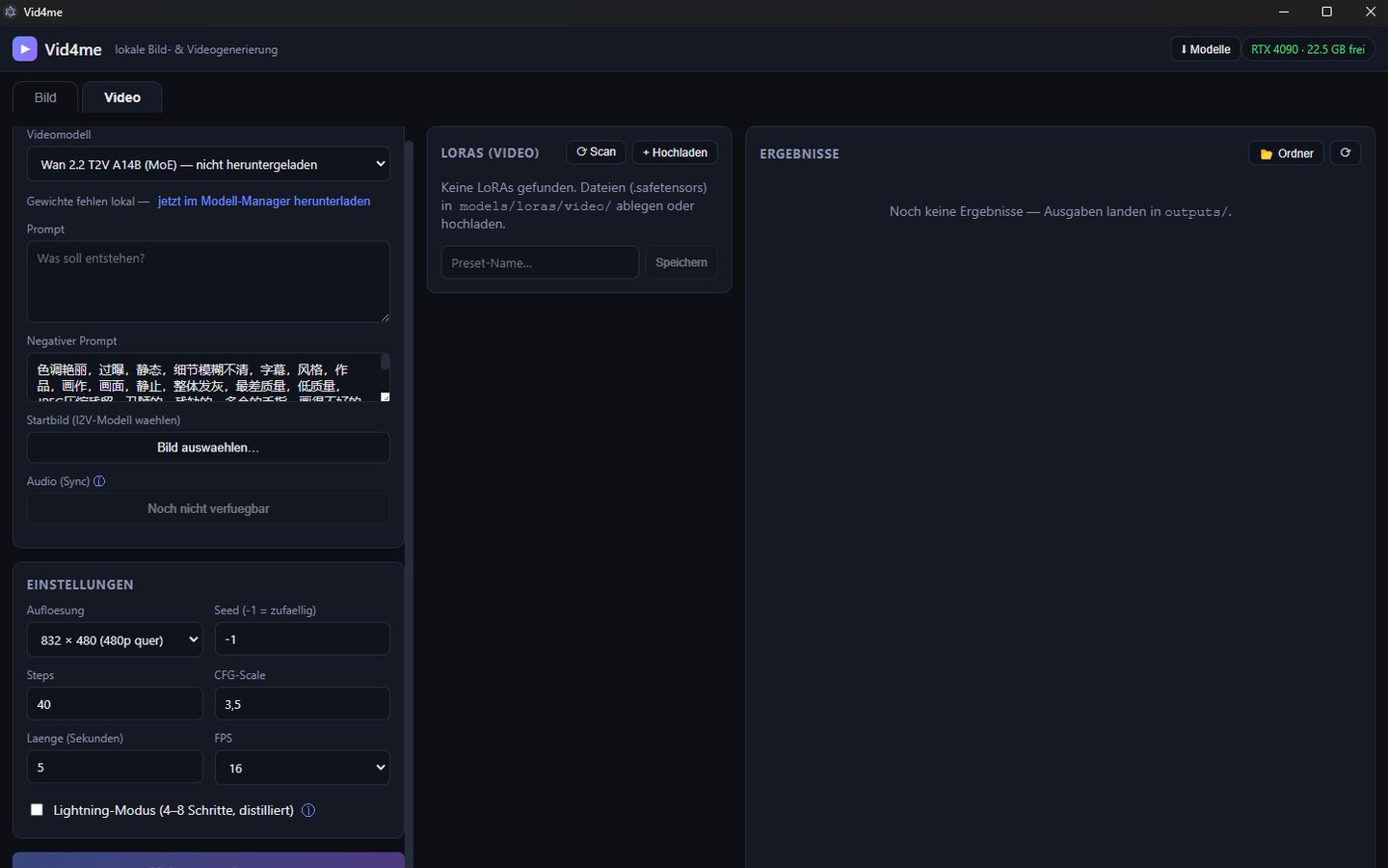 Vid4me — local image and video generation desktop app